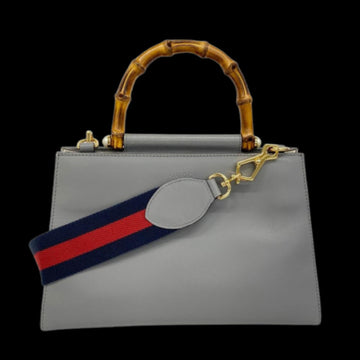 Grey Leather Gucci Bamboo
