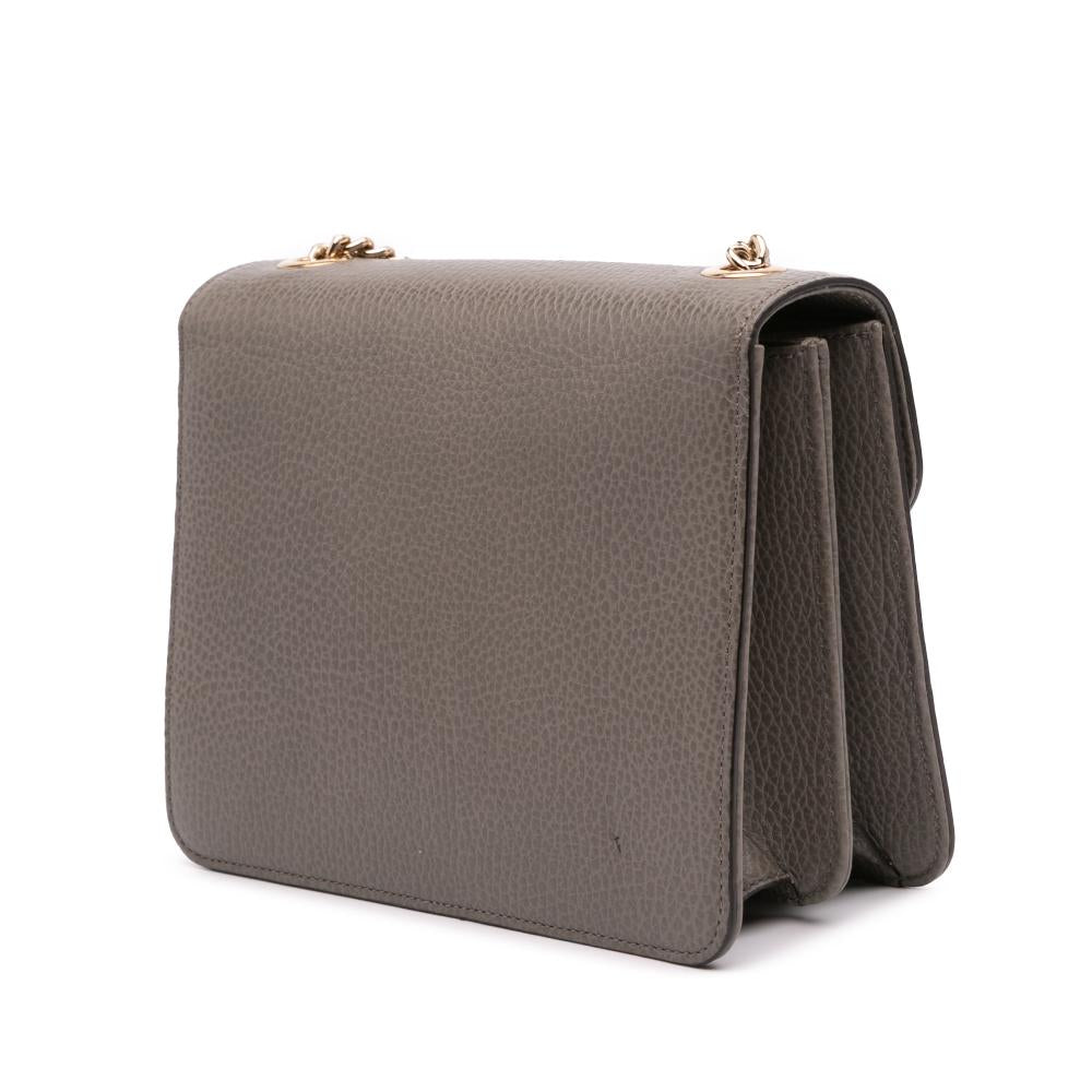 Grey Leather Gucci Crossbody Bag