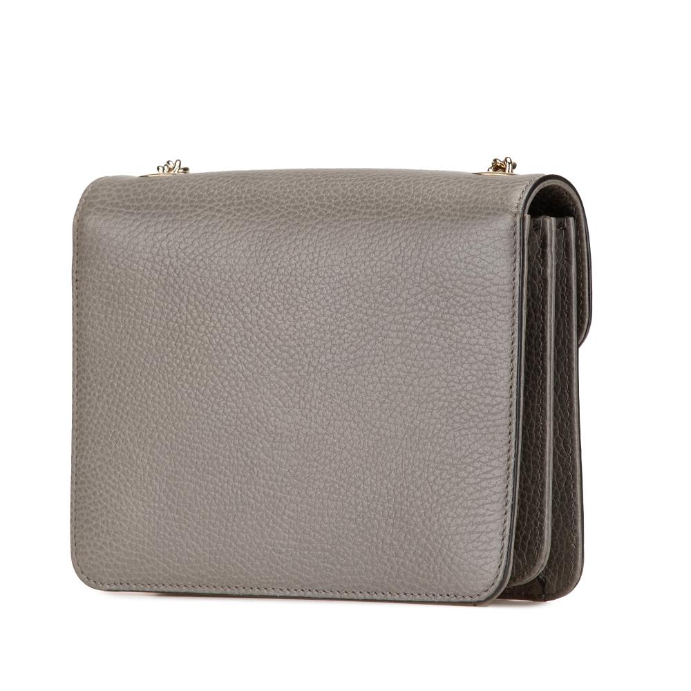 Grey Leather Gucci Crossbody Bag