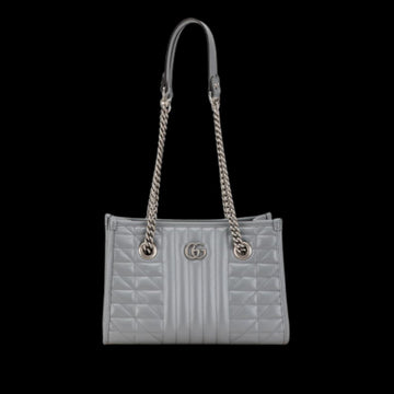 Grey Leather Gucci Marmont