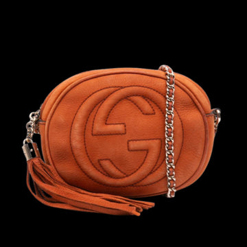 Orange Leather Gucci Crossbody Bag