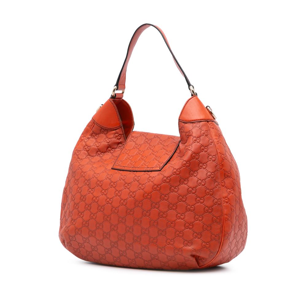 Orange Leather Gucci Shoulder Bag