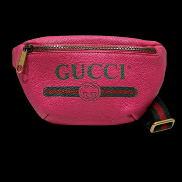 Pink Leather Gucci Belt Bag