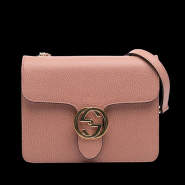 Pink Leather Gucci Crossbody Bag
