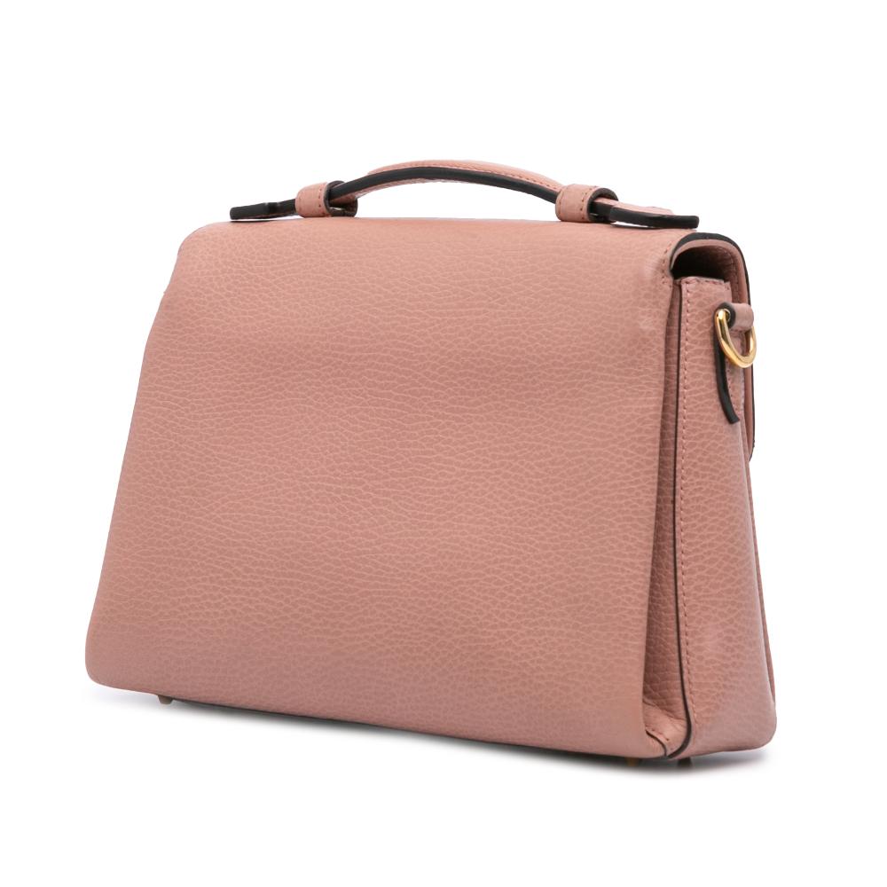 Pink Leather Gucci Shoulder Bag