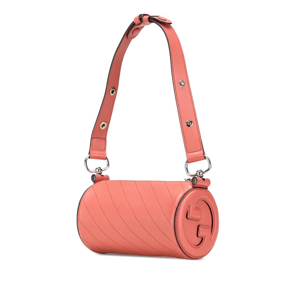 Pink Leather Gucci Shoulder Bag