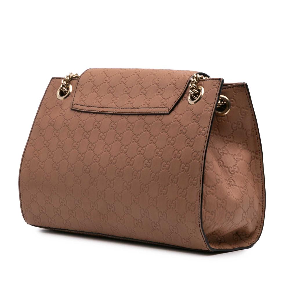 Pink Leather Gucci Shoulder Bag