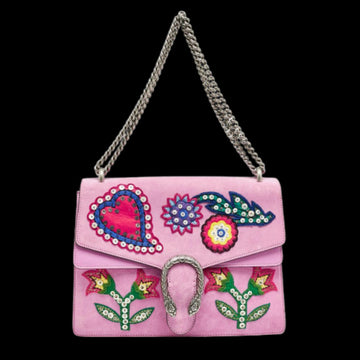 Pink Suede Gucci Dionysus