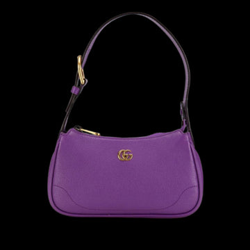 Purple Leather Gucci Shoulder Bag
