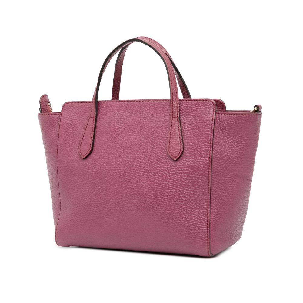 Purple Leather Gucci Tote