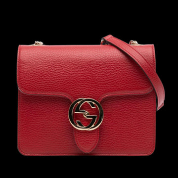 Red Leather Gucci Crossbody Bag