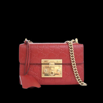 Red Leather Gucci Crossbody Bag