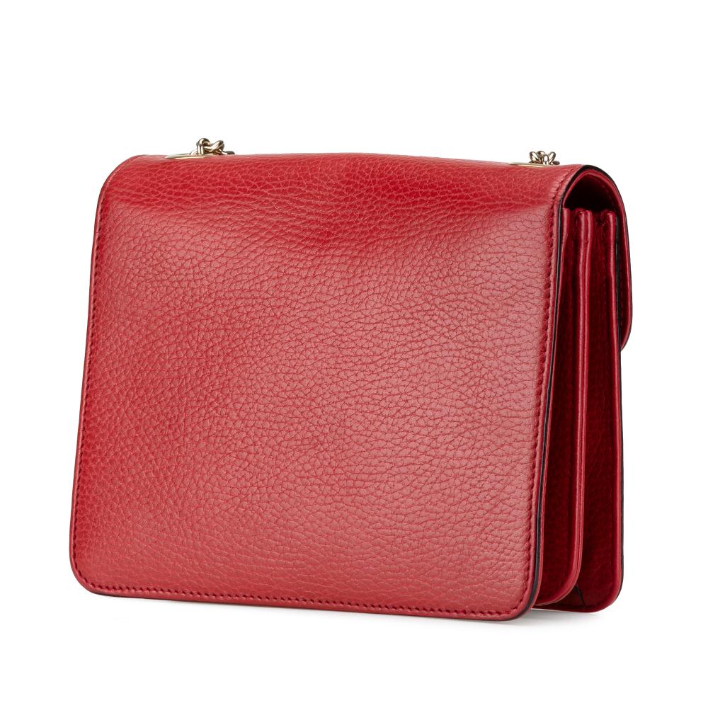 Red Leather Gucci Crossbody Bag