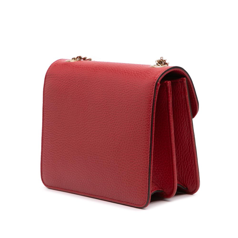 Red Leather Gucci Crossbody Bag