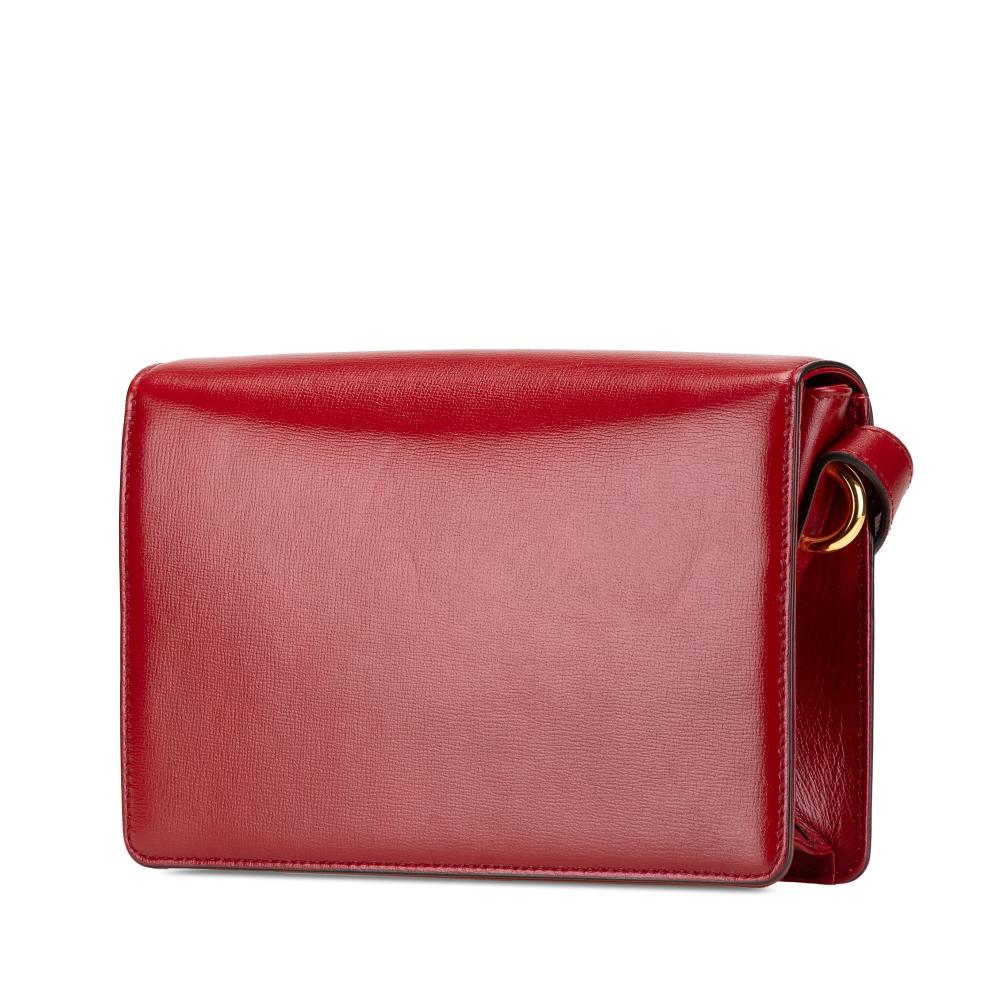 Red Leather Gucci Crossbody Bag
