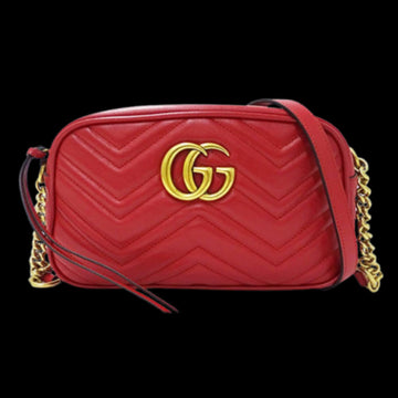 Red Leather Gucci Marmont