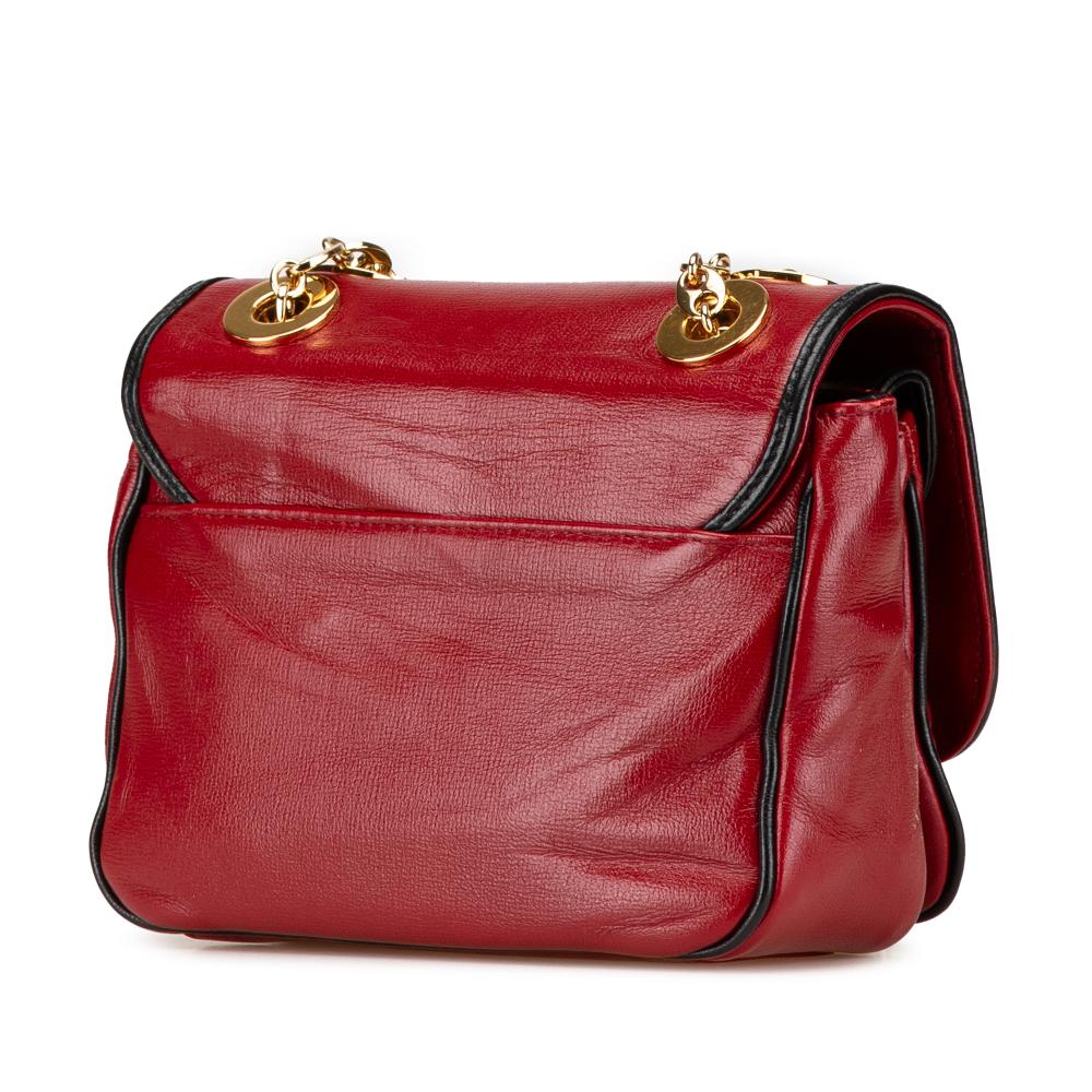 Red Leather Gucci Shoulder Bag