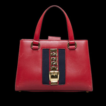 Red Leather Gucci Sylvie