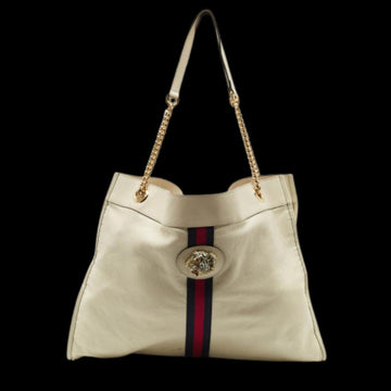 White Fabric Gucci Tote