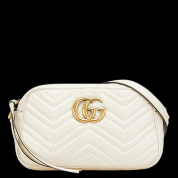 White Leather Gucci Marmont