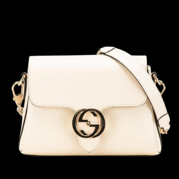 White Leather Gucci Crossbody Bag