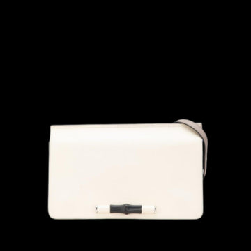 White Leather Gucci Bamboo