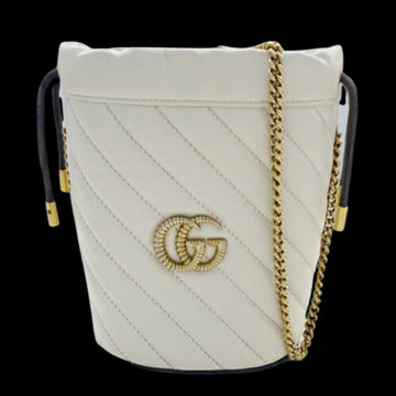 White Leather Gucci Marmont