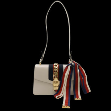 White Leather Gucci Sylvie