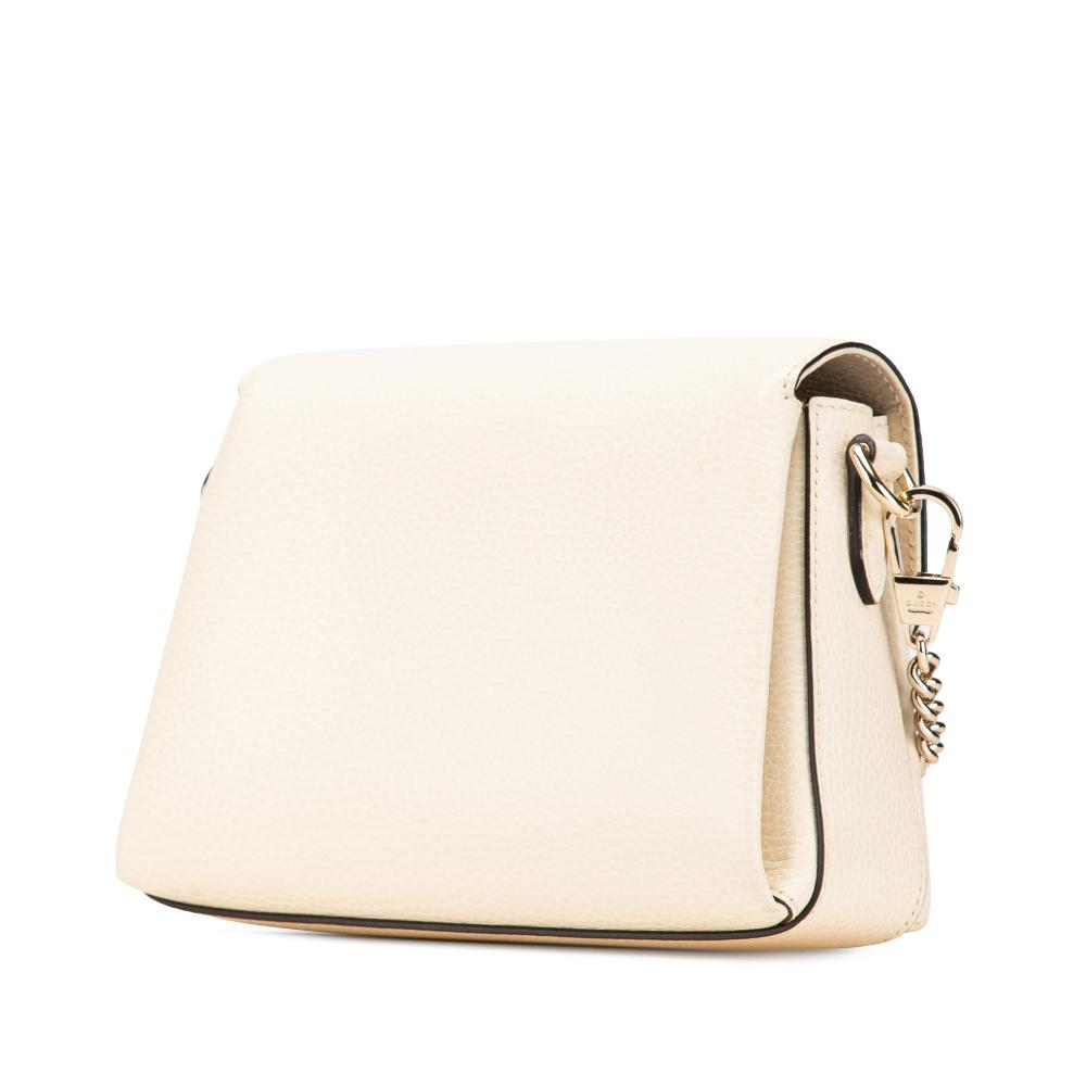 White Leather Gucci Crossbody Bag