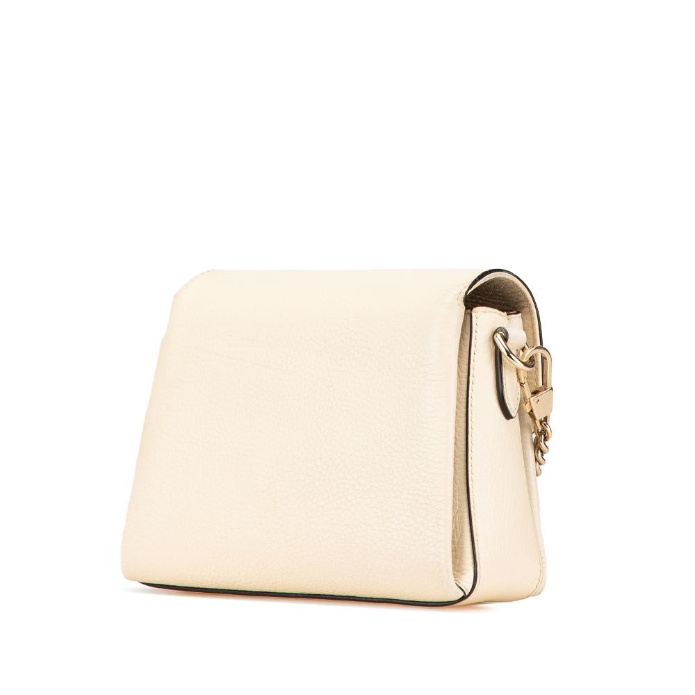White Leather Gucci Crossbody Bag