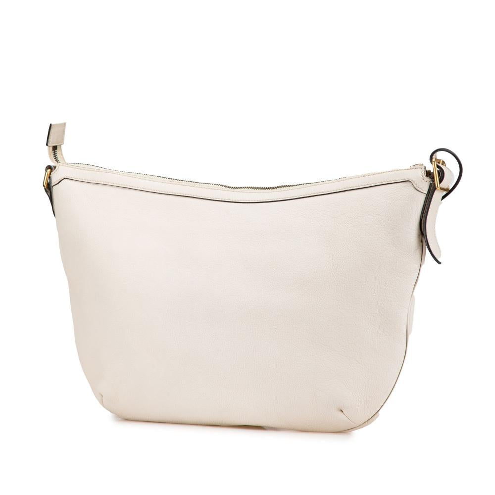 White Leather Gucci Crossbody Bag