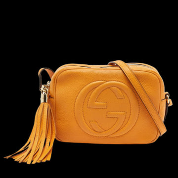 Yellow Leather Gucci Crossbody Bag