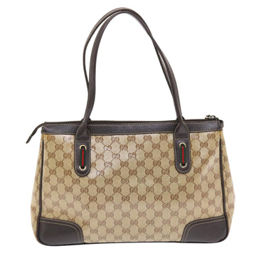 GUCCI VS Crystal Canvas Web Sherry Line Shoulder Bag Beige 293599  hk775