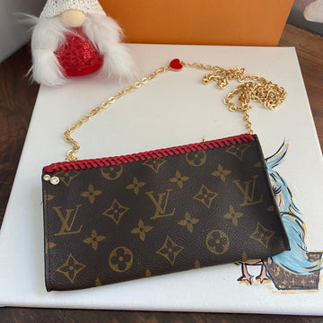 The Junco Crossbody -CS Monogram in Red