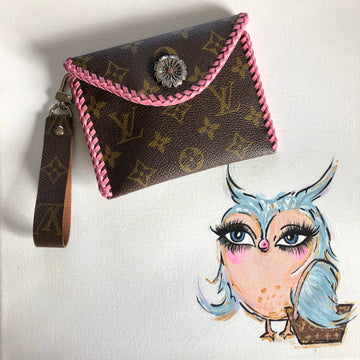 The Cardinal - Pink MonogramVS Card Holder/Wallet/Keychain
