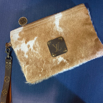 The MockingCS - Hair on Hide Wristlet Bag with Bronze