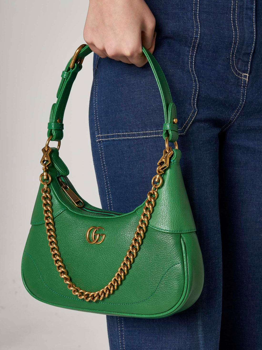Gucci Green Small Aphrodite Shoulder Bag