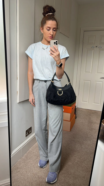 Gucci VS Canvas Small Black Abbey D Ring Hobo
