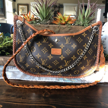 The Peacock -VS Monogram Hobo Shoulder/Crossbody Bag - Silver Hardware