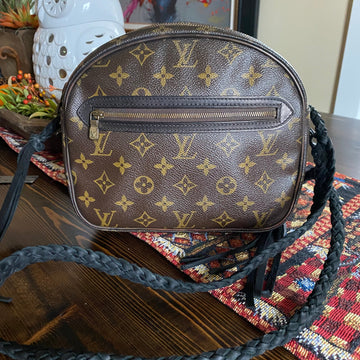 The Cockatiel -CS Monogram in Black Crossbody