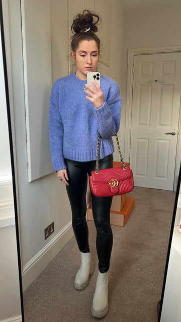 Gucci VS Hibiscus Red Marmont Small Shoulder Bag