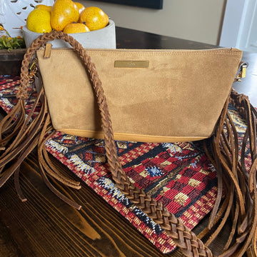 The Junco -CS Suede GG in Tan Crossbody