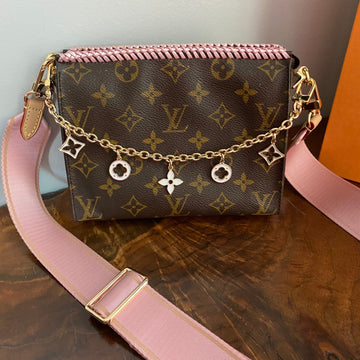 The Cygnet Crossbody -CS Monogram in Blush Pink