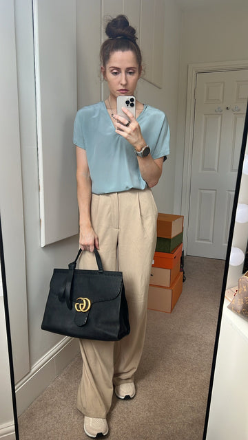 Gucci VS Black Marmont Medium Top Handle Bag