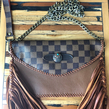 The Eagle - Fringed CognacVS Wristlet/Crossbody/Clutch Bag