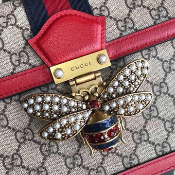GUCCI VS Supreme Monogram Queen Margaret Top Handle Bag