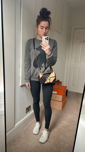 Gucci VS Tricolour Marmont Mini Shoulder Bag