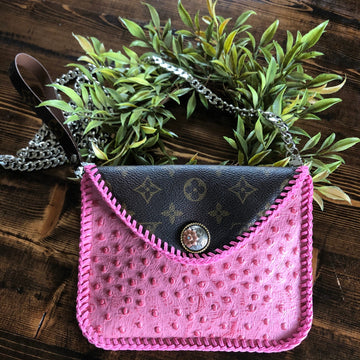 The Falcon - Pink MonogramVS Wristlet/Crossbody/Clutch