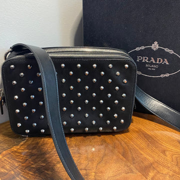 The Swan -CS Prada Organizer with Studs Crossbody/Wristlet