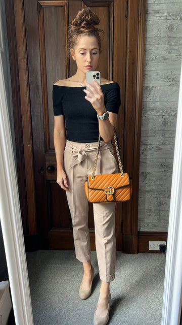 Gucci VS Torchon Tan Marmont Small Shoulder Bag